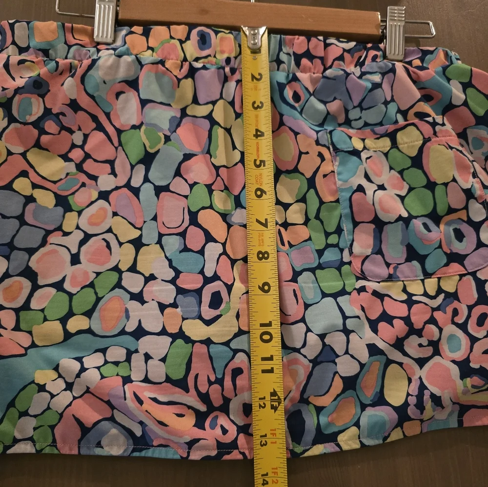 Lilly Pulitzer Nadia LUXLETIC Skort Large Pink Blue Peach Yellow Green Purple